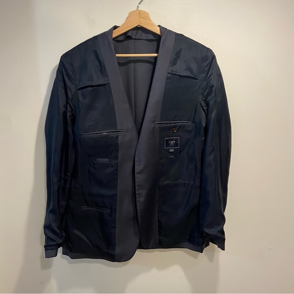 J Crew Factory Thompson Blue Wool Preppy Sport Coat Blazer Jacket Mens 40R *NOTE - Picture 5 of 9